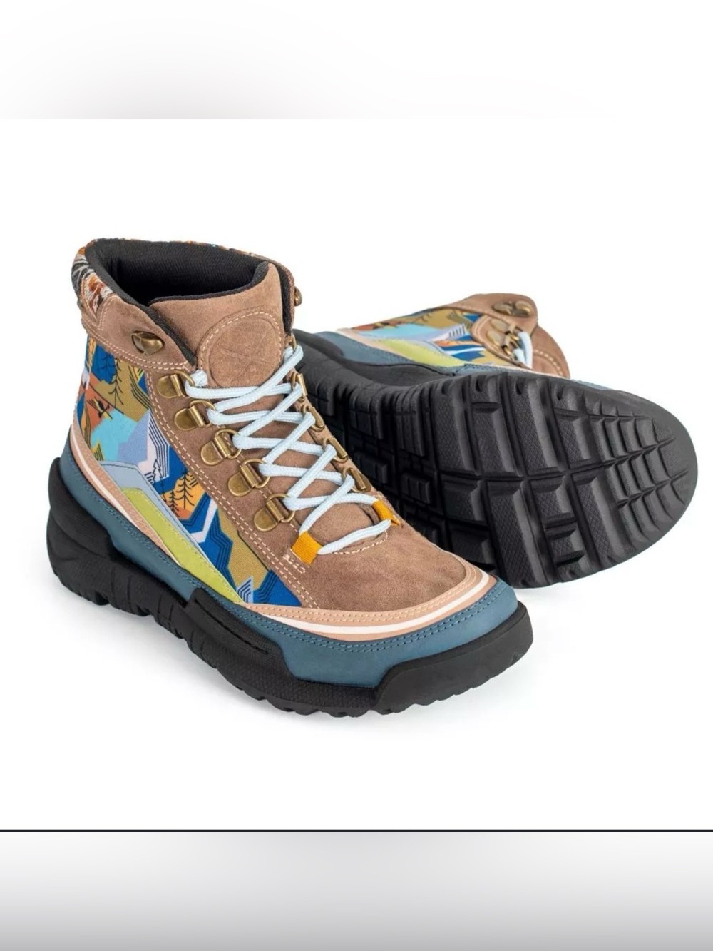Inkkas Alpine Trekk Boots Women’s 9 Men’s 7 Hiking Boots Colorblock Leather